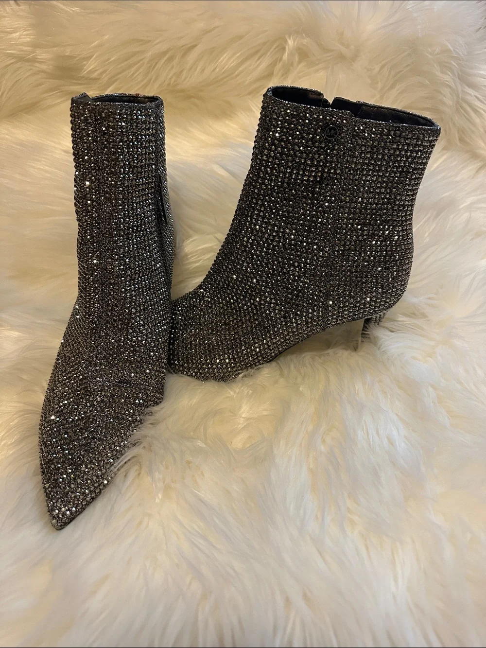 Michael Kors Anthracite Textured Ankle Bootie
